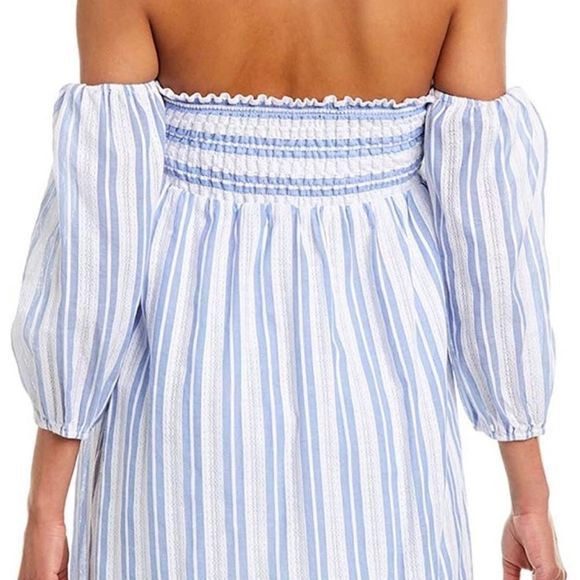 Romeo and Juliet Blue Stripe Cold Shoulder Tunic - Picture 3 of 4